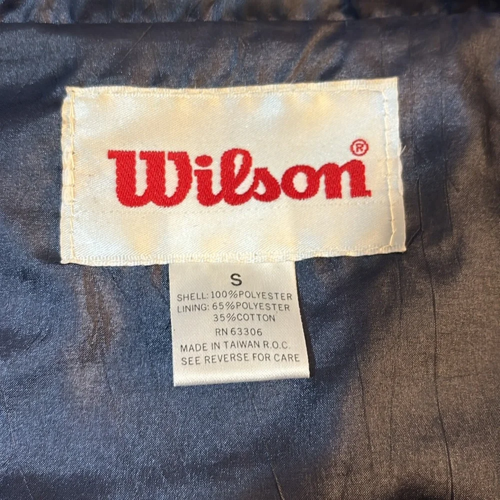 Wilson Size Small Vintage Windbreaker‎ Leaves Leaf Bomber Jacket Coat Full Zip